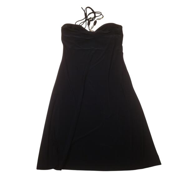 Vintage Sparkling Stars y2k Black Halter Summer Dress - Picture 6 of 8